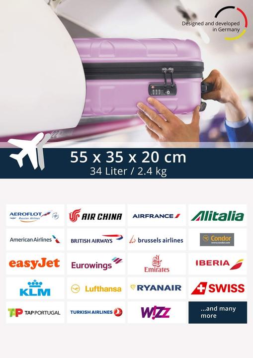 Produktbild Suitline Handgepäck Hartschalen-Koffer (34 l, Handgepäck (bis 50l))