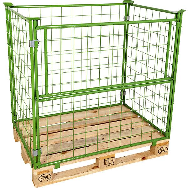Actual product image eurokraft basic Mesh stacking frame for EUR pallet, with flap, mesh size 100 x 100 mm, height