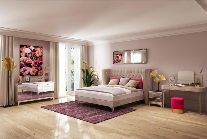 Produktbild Kare Design Boxspringbett Benito Moon Creme 160x200cm