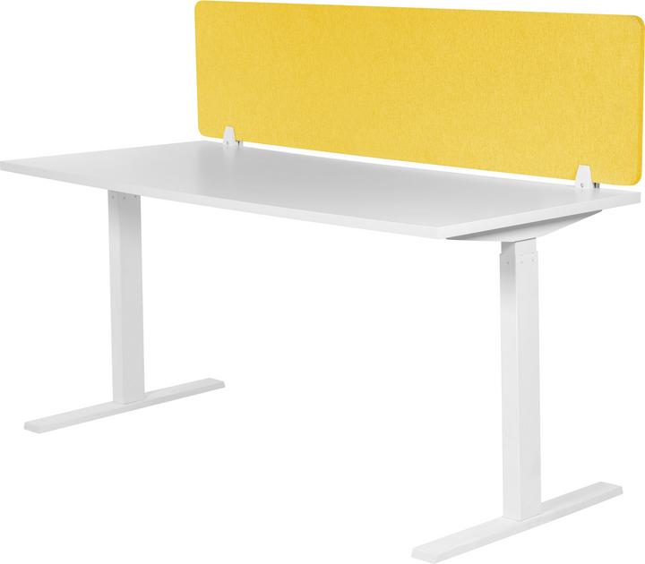 Produktbild Beliani Schreibtischtrennwand senfgelb 130 x 40 cm WALLY