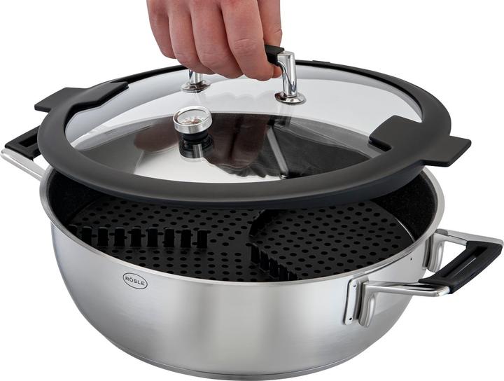 Actual product image Rösle Silence PRO Aroma Steamer Ø28cm (28 cm, Steam cooker, Stainless steel)