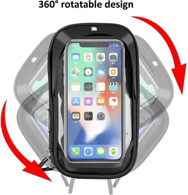 Produktbild PhoneLook Wasserdichtes Smartphone Etui bis zu 6.4 Zoll für Fahrrad & Motorrad Lenker