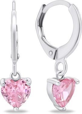 Brilio Silver - Silver hoop earrings Hearts EA654WP