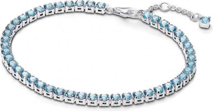Produktbild Pandora Funkelndes hellblaues Tennisarmband (18 cm, Silber 925)