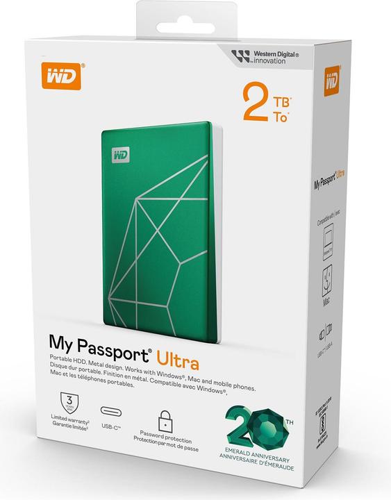 Image du produit WD My Passport Ultra 20th Emerald Anniversary Edition (2 To)