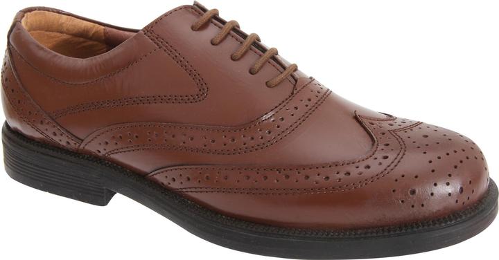 Megableu Schnürschuhe mit Flügelkappen und Lochmuster