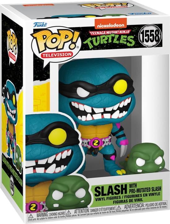 Actual product image Funko Teenage Mutant Ninja Turles POP & Buddy! Movies Vinyl Figure Slash & Pre-mutated, turtle Slash 9 cm
