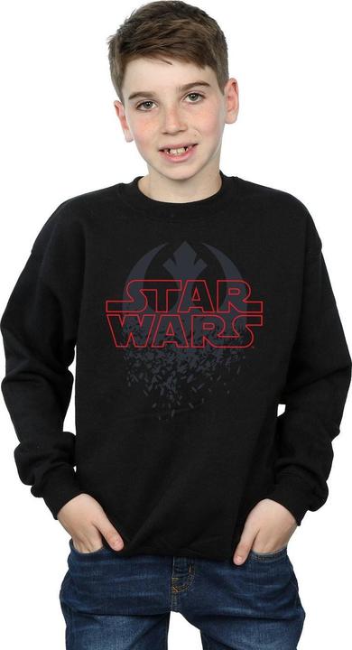 Actual product image Star Wars Boys The Last Jedi Shattered Emblem Sweatshirt (152, 158)