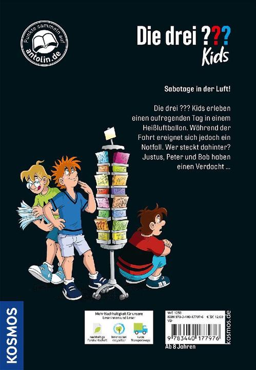 Actual product image Kosmos Die drei??? Kids, 9, SOS über den Wolken (German, Ulf Blanck, 2023)