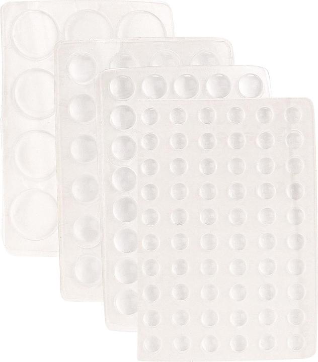 AGT 136 pcs. méga-kit de tampons élastiques pour meubles, transparent, 4 tailles (136 pièce(s))