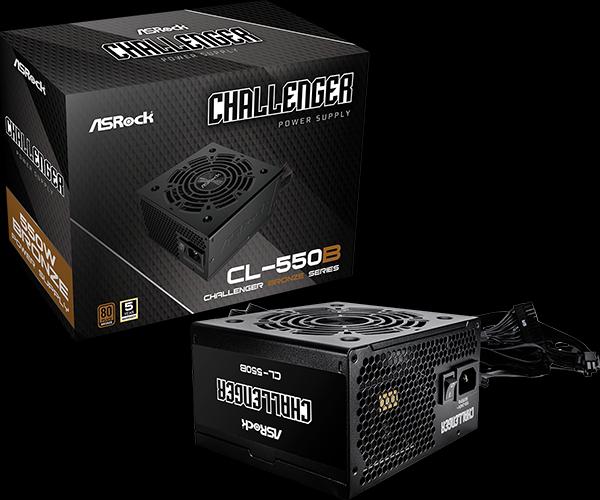 Actual product image AsRock power supply Challenger 550W Bronze (550 W)