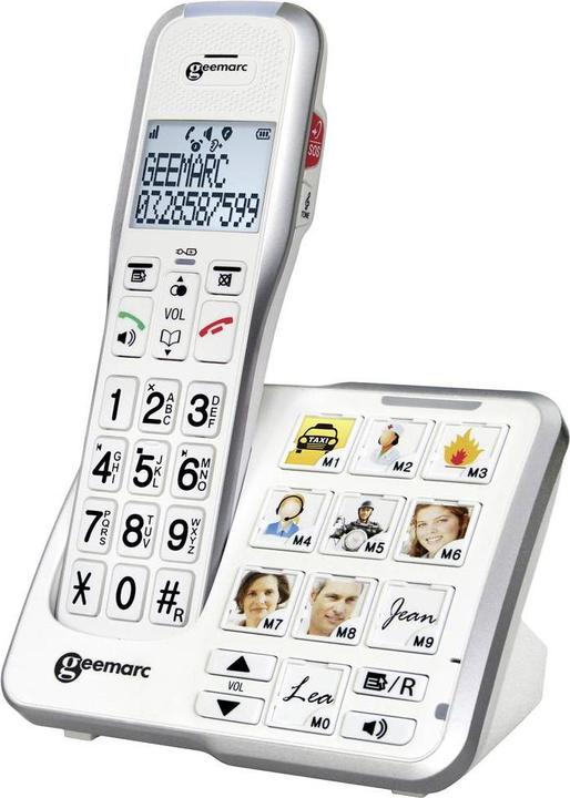 Immagine prodotto Geemarc AMPLIDECT 595-2 PHOTO Telefono cordless per anziani Segreteria telefonica, tasti fotografici