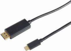 Productafbeelding NoName KAB USB C > Displayport Aansluiting (4K 60Hz) 1,8m zwart (1.80 m, DisplayPort)