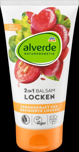 Produktbild dm alverde Conditioner 2in1 Balsam Locken Bio-Leinsamen, Bio-Traube