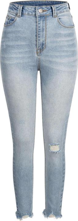 Cloud 5ive Cloud5ive High-Waist Skinny Jeans Hose mit Destroy Details 5 Pockets - 183851 (M)