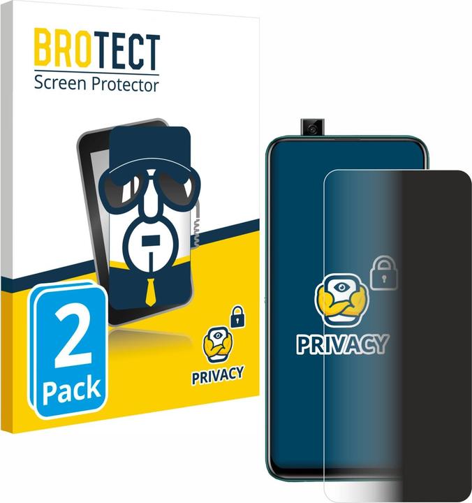 Produktbild BROTECT Sichtschutzfolie Anti-Spy Privacy Folie Blaulicht-Schutz (2 Stück, Huawei P Smart Z)