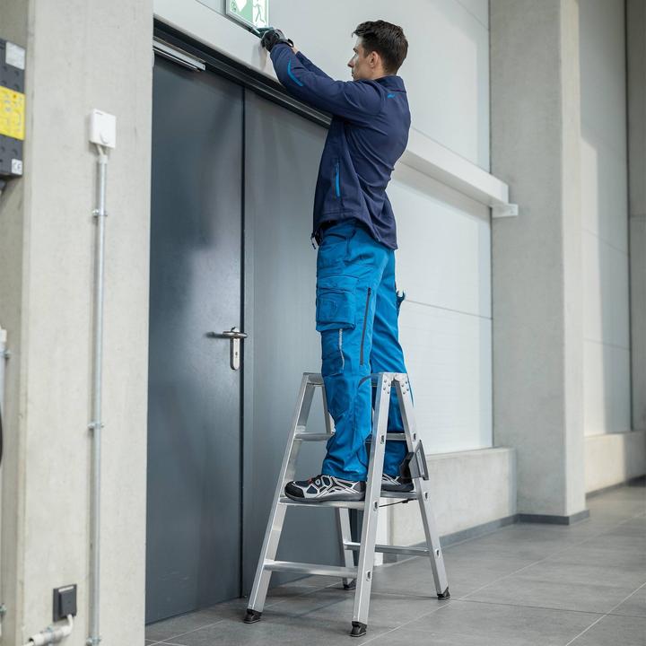 Produktbild Munk Stufen-Stehleiter beidseitig begehbar 2x9 Stufen (Stehleiter, 7.30 cm)