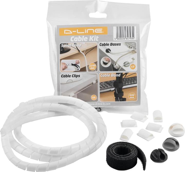 Actual product image Steffen Cable Management Set D-Line White (Cable conduit, 125 cm)