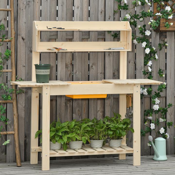 Produktbild Outsunny Pflanztisch mit verstellbarer Arbeitsfläche (100 cm)