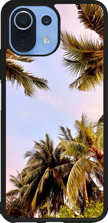Actual product image PhoneLook Coque Silicone rigide noir Summer 2023 palm tree vibe (Xiaomi Mi 11 Lite 5G)