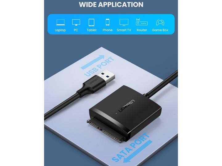 Immagine prodotto Ugreen Convertitore da USB 3.0 a SATA Adattatore 2.5" SATA SSD HDD a USB 3.0