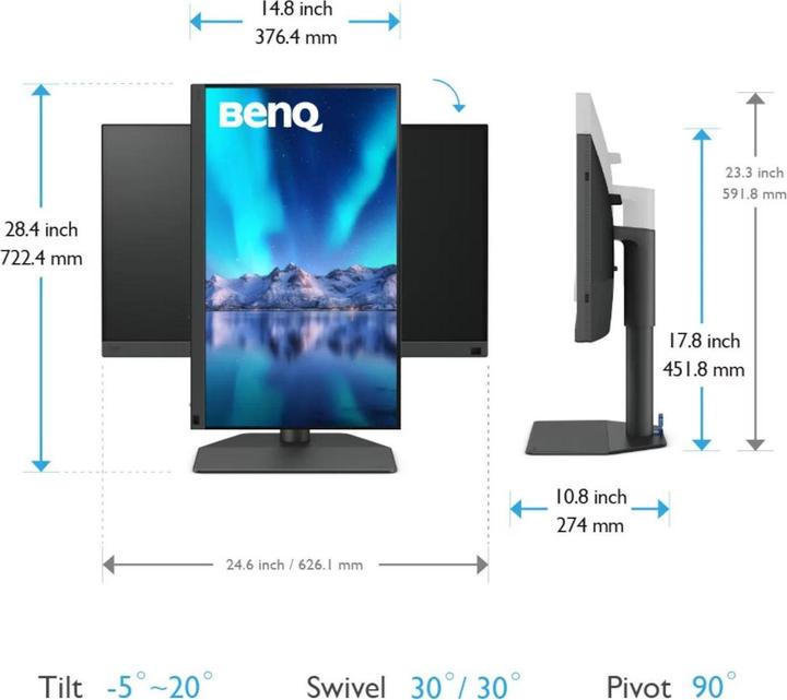 Produktbild BenQ PhotoVue SW272Q (2560 x 1440 Pixel, 27")