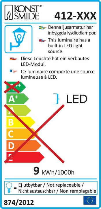 Energie-Label Konstsmide Vega (300 lm)