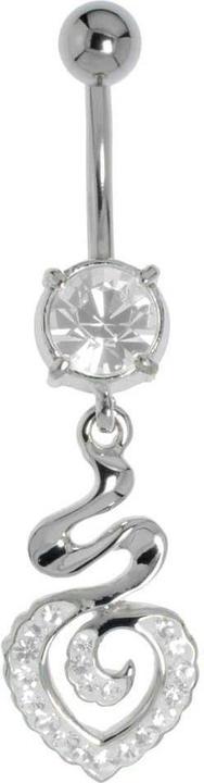 Actual product image Bijouteria Bellypiercing (Surgical steel 316L, Crystal, Brass rhodium plated)