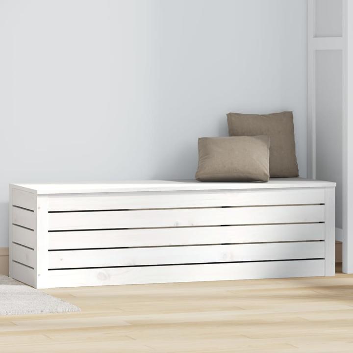 Actual product image VidaXL Truhe Weiss 109x36,5x33 cm Massivholz Kiefer,Farbe