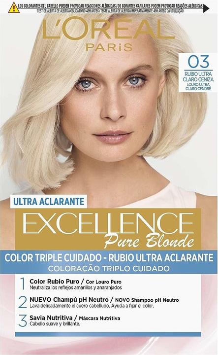 Actual product image L'Oréal Paris EXCELLENCE cream ink #03 rubio ultra claro ceniza (#03 rubio ultra claro ceniza)