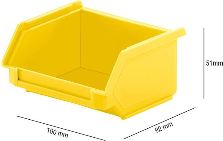 Produktbild Schäfer Shop Sichtlagerkasten SSI Schäfer LF 110, Polypropylen, L 92 x B 100 x H 50 mm, 0,26 l, div. Farben
