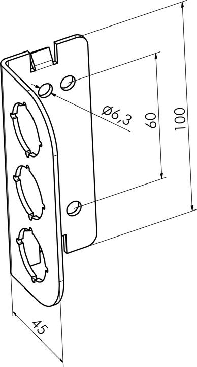 Actual product image Schlegel S CW390 S CW390 - Mounting bracket 90° / 3 installation points stainless steel 1.4301