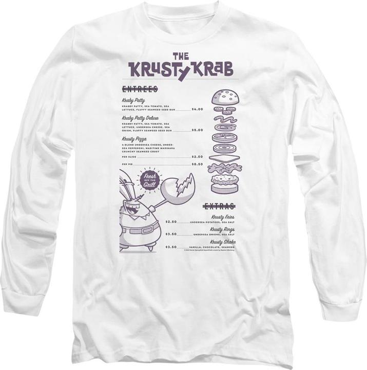 Produktbild Spongebob Squarepants Krusty Krab Menu TShirt (XL)
