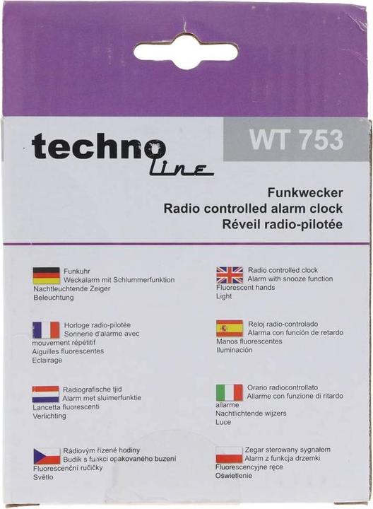 Produktbild Technoline Funk Wecker WT 753 Silber Alar