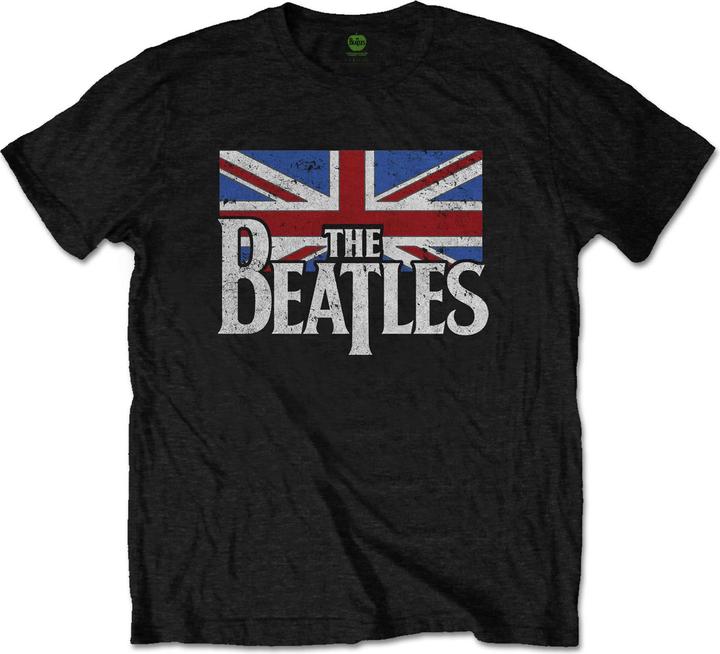 The Beatles Drop T Logo & Vintage Flag
