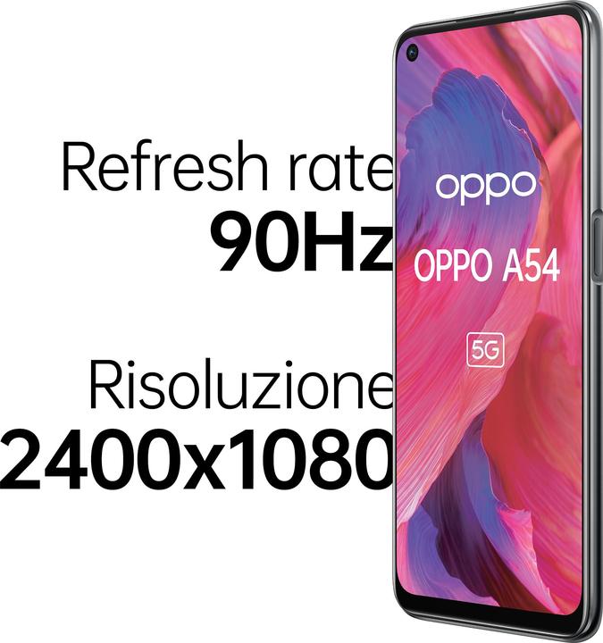 Image du produit OPPO A54 (64 Go, Noir fluide, 6.50", Double SIM, 48 Mpx, 5G)