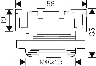 Produktbild Hensel Druckausgleichselement M 40 IP 54 grau BM 40G