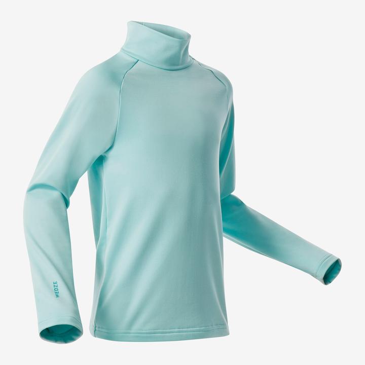Actual product image Wedze Ski underwear functional shirt children high collar - BL 500 turquoise (3, 4)