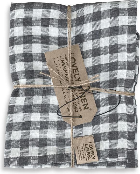 Actual product image Lovely Linen Misty table runner linen square dark grey 47x150cm (1 piece) (47 x 150 cm)