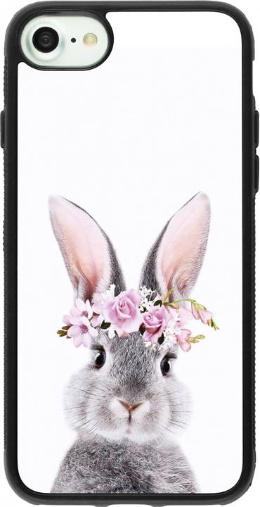 Actual product image PhoneLook Coque Silicone rigide noir Easter 2023 flower bunny (Apple iPhone 7)