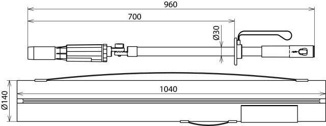 Produktbild Dehn ASP 110 420 L Abstands-SpannungsprÃ¼ferset 110-420kV 50H