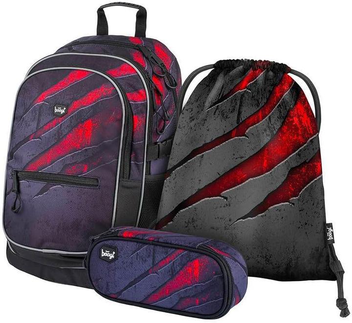 Baagl Schulrucksack Set 3 Teilig Volcano 3 (25 l)