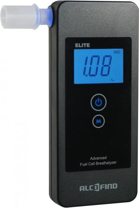 Actual product image Hi-tech medical ALCOFIND ELITE breathalyser Black Platinum electrochemical sensor Built-in display