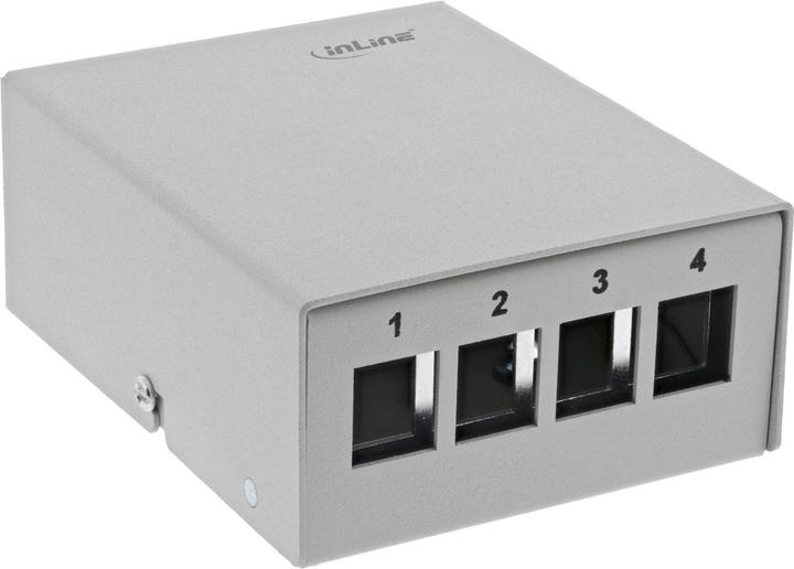 Produktbild InLine Patchfeld-Dose Aufputz für 4x Keystone RJ45