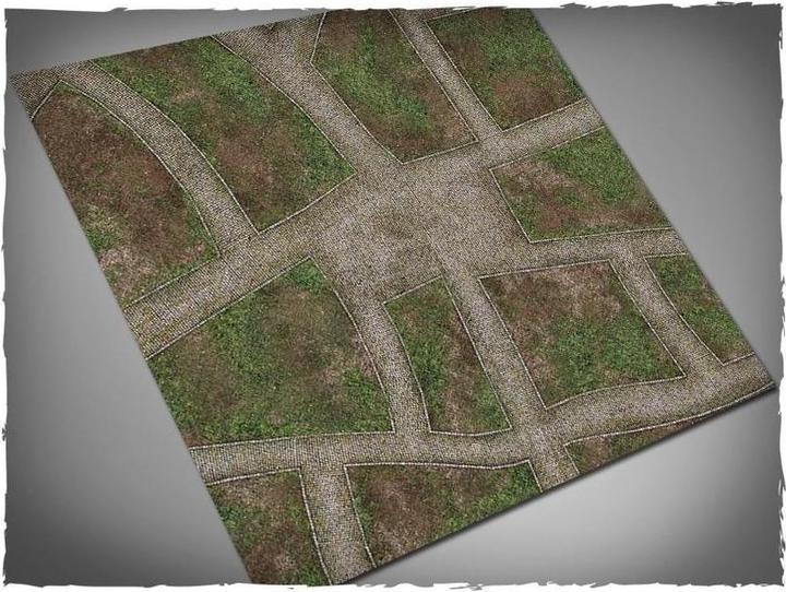 Deep-Cut Studio 13MAT44P - Play mat Cobblestone Streets, PVC mat, size 122 × 122 cm (Plastic)