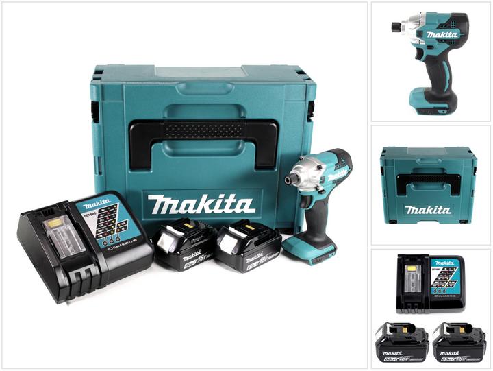 Immagine prodotto Makita DTD 156 RGJ Avvitatore a impulsi a batteria 18V 155Nm + 2x batteria 6,0Ah + caricatore + Makpac (Batteria ricaricabile)