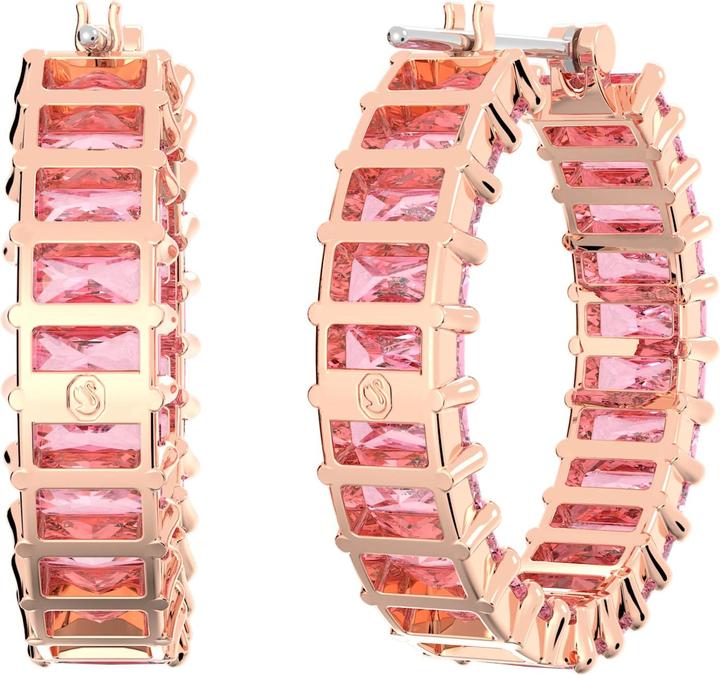 Produktbild Swarovski Matrix Kreolen Baguette Schliff Rosa Roségold (Swarovski Metall)