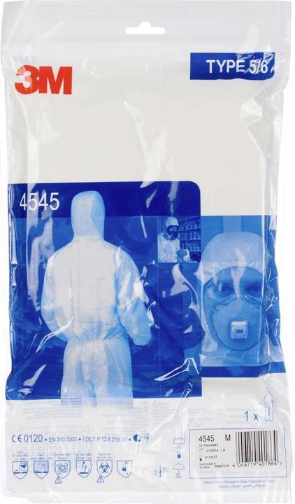 Immagine prodotto 3M Tuta protettiva 4545L Abito 4545 Taglia: L Bianco (L)
