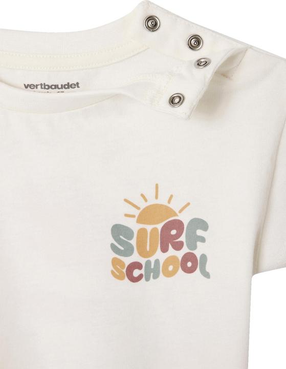 Produktbild Vertbaudet Bio-Kollektion: Baby T-Shirt mit Print hinten und Verschluss an der Schulter (92)