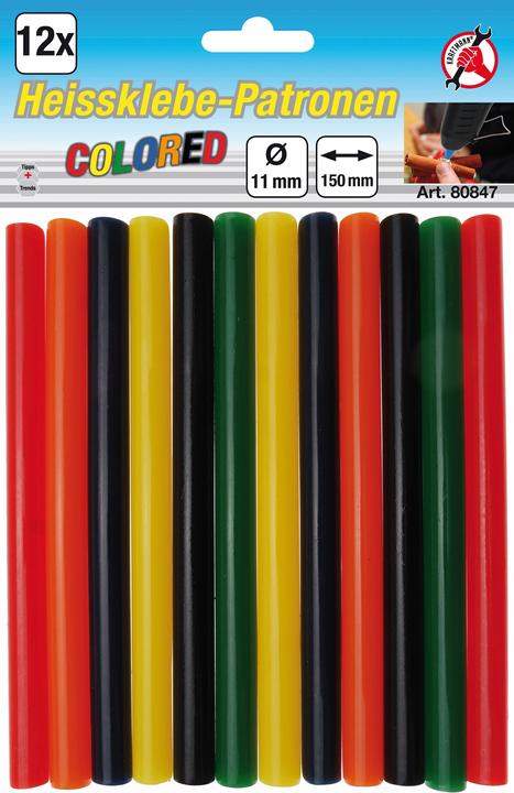 BGS Heissklebe-Patronen bunt Ø 11 mm, 150 mm 12-tlg.
